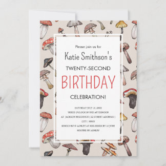 Kernvorlage "Herbst-Mushroom" Einladung