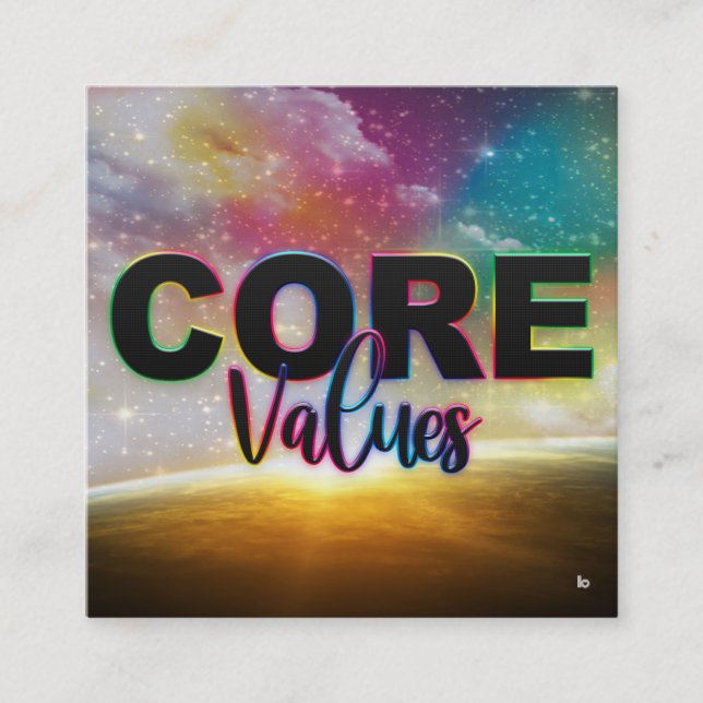 Kernwerte Empower Cards Quadratische Visitenkarte (Vorderseite)