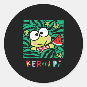 Keroppi Watermelon Sommerspass Runder Aufkleber