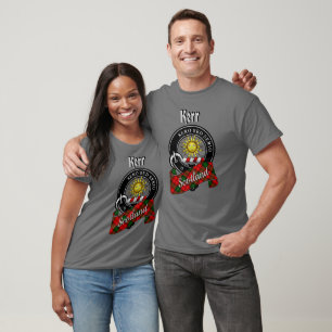 Kerr Clan-Abzeichen & Tartan T-Shirt