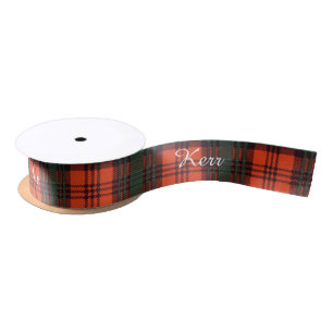 Kerr Clan karierter schottischer Tartan Satinband