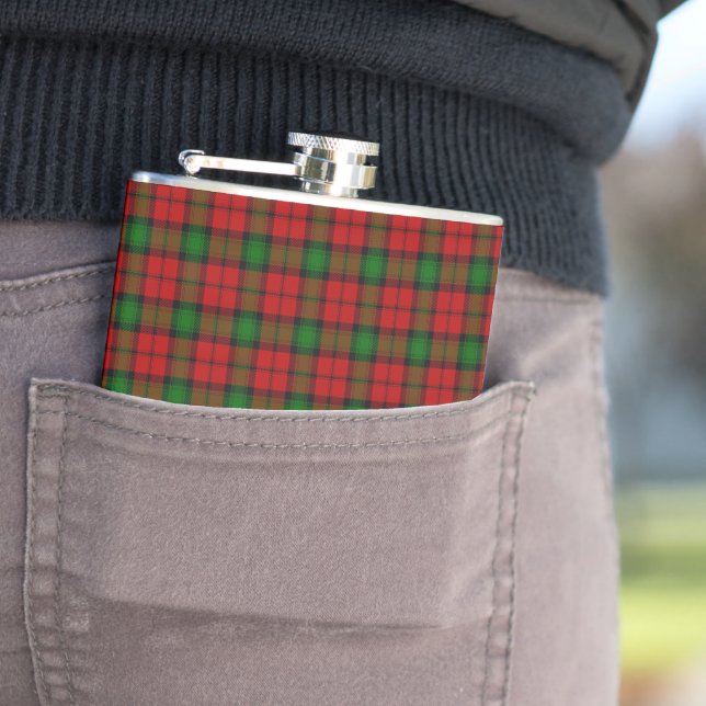 Kerr Clan Tartan Kariertes Muster Flachmann (Beispiel)