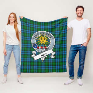 Kerr Hunting Clan Abzeichen Tartan Kariert Fleecedecke
