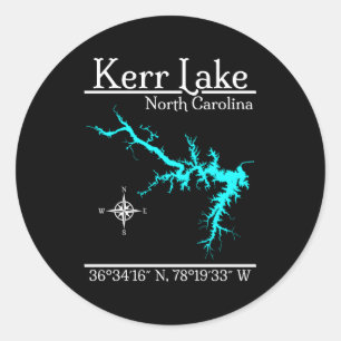Kerr Lake North Carolina Runder Aufkleber