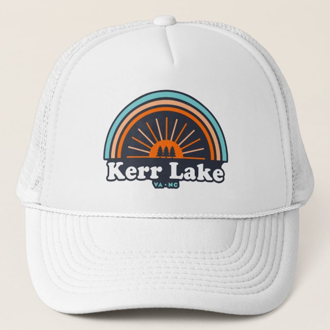 Kerr Lake Virginia North Carolina Rainbow Truckerkappe (Vorderseite)