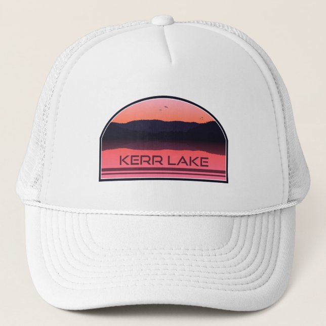 Kerr Lake Virginia North Carolina Red Sunrise Truckerkappe (Vorderseite)