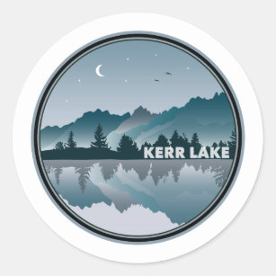 Kerr Lake Virginia North Carolina Reflektion Runder Aufkleber