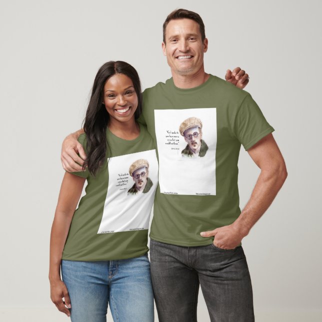 Kerr/London James Joyce & "God Spoke" Zitat T-Shirt (Unisex)