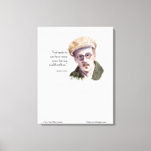 Kerr/London James Joyce & "Gott sprach" Zitat Leinwanddruck