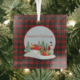 Kerr Modern Original Scottish Tartan Ornament Aus Glas