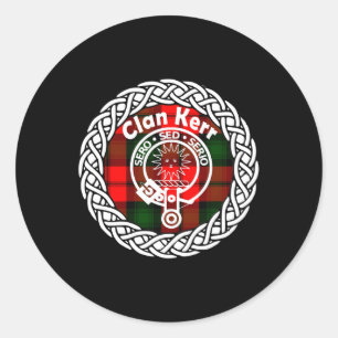 Kerr Nachname Name Scottish Clan Tan Abzeichen Cre Runder Aufkleber