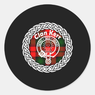 Kerr Nachname Name Scottish Clan Tan Abzeichen Cre Runder Aufkleber