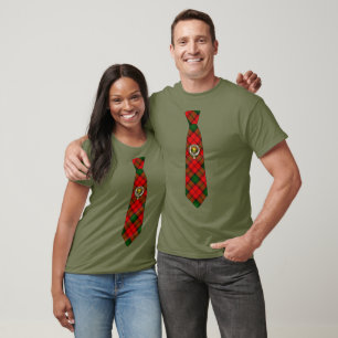 Kerr Scottish Abzeichen & Tartan Krawatte T-Shirt