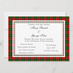 Kerr Scottish Wedding Einladung