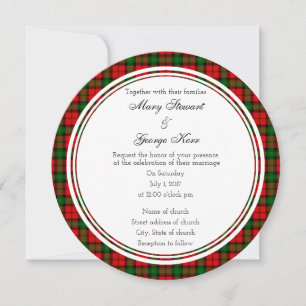 Kerr Scottish Wedding Round Einladung