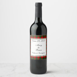 Kerr Scottish Wedding Wine Label Weinetikett