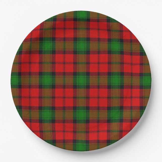 Kerr Tartan Pappteller (Vorderseite)