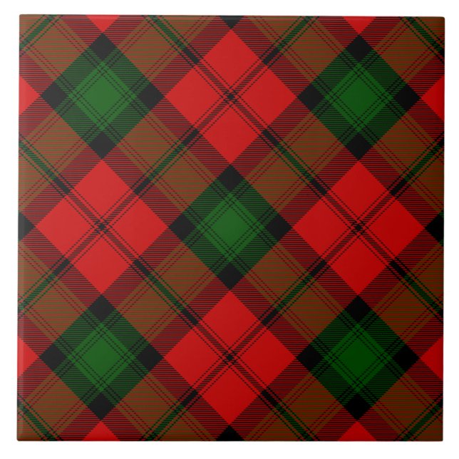 Kerr tartan rot kariert fliese (Vorderseite)