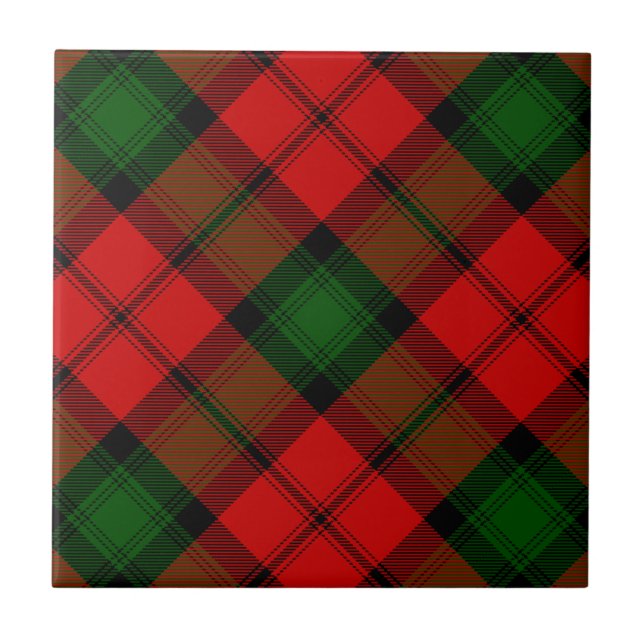 Kerr tartan rot kariert fliese (Vorderseite)
