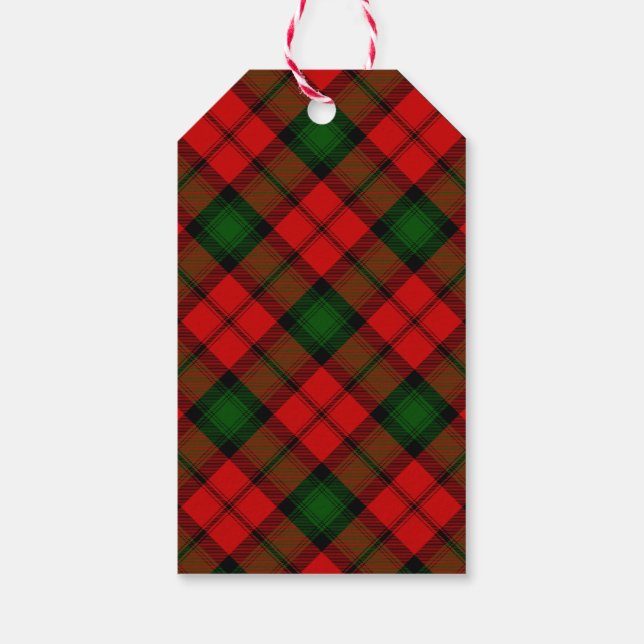 Kerr tartan rot kariert geschenkanhänger (Rückseite)
