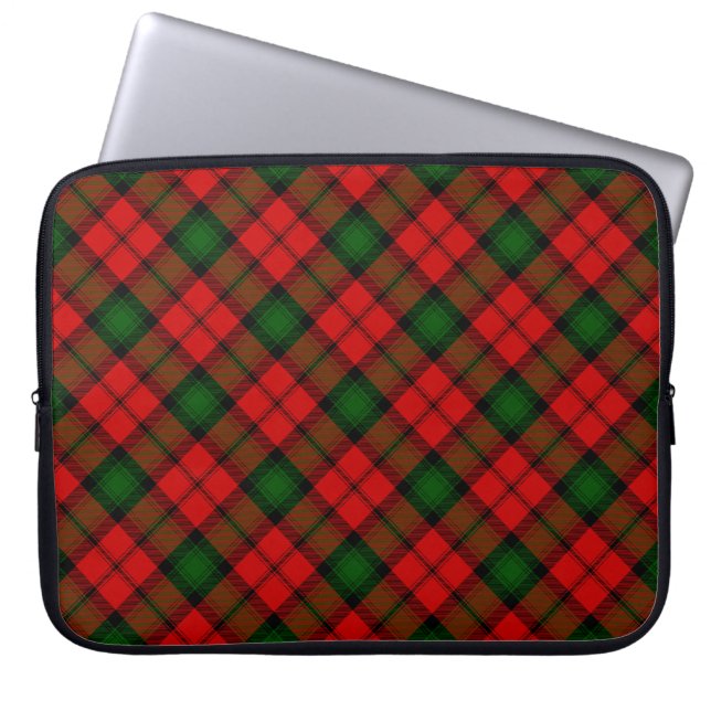 Kerr tartan rot kariert laptopschutzhülle (Vorderseite)