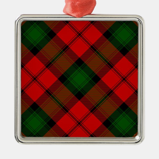 Kerr tartan rot kariert silbernes ornament (Vorne)