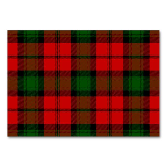 Kerr tartan rot kariert tischnummer (Vorderseite)