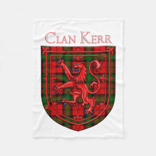 Kerr Tartan Scottish Kariert Lion Rampant Fleecedecke