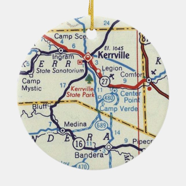 Kerrville Texas Christmas Ornament (Hinten)
