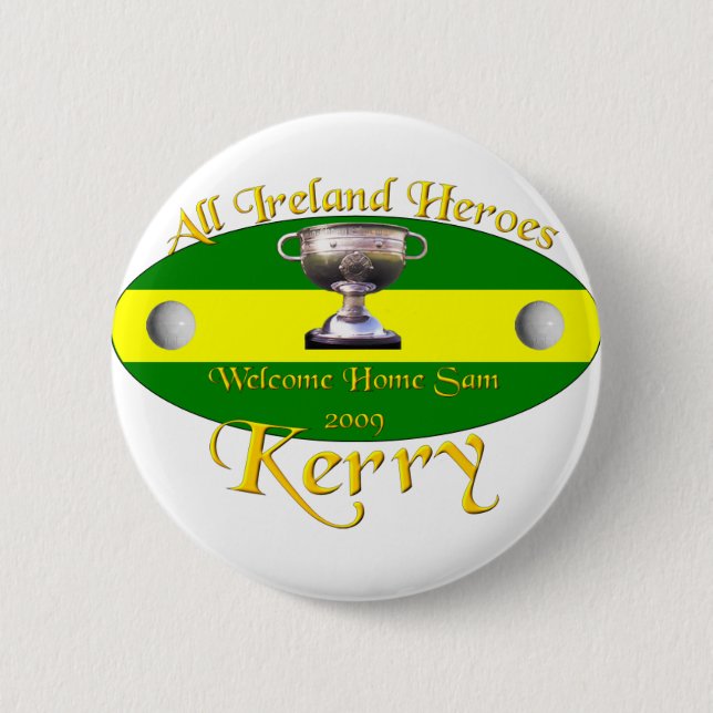 Kerry alle Irland-Meister Button (Vorderseite)