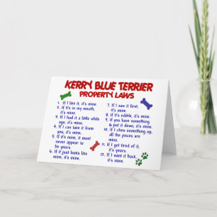 KERRY-BLAU-TERRIER-Eigentums-Gesetze 2 Karte