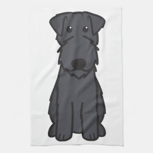Kerry-Blau-Terrier-HundeCartoon Geschirrtuch