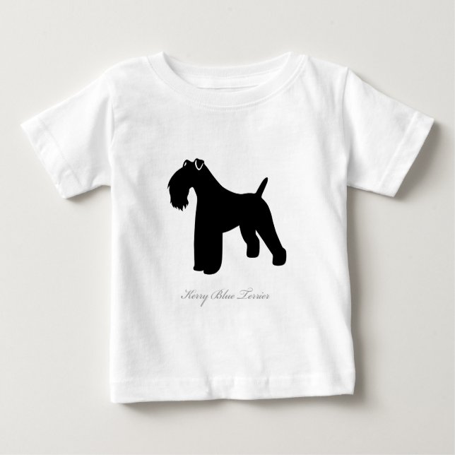 Kerry-Blau-Terrier-Silhouette Baby T-shirt (Vorderseite)