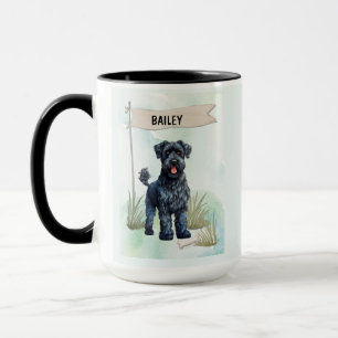 Kerry Blue Terrier Aquarell Personalisiert  Tasse