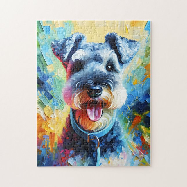 Kerry Blue Terrier Dog Akrylic Print Dog Lover Puzzle (Vertikal)