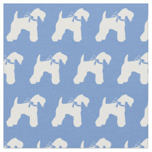 Kerry Blue Terrier Dog Silhouette Pet Light Blue Stoff
