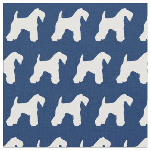 Kerry Blue Terrier Dog Silhouette Pet Navy Blue Stoff