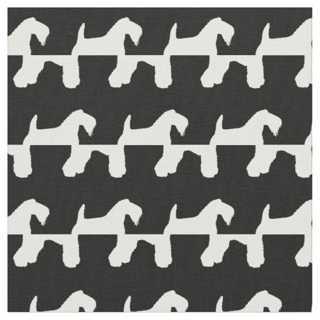 Kerry Blue Terrier Dog Silhouette Pet Stoff (Nahaufnahme)