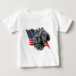 Kerry Blue Terrier Flag Baby T-shirt