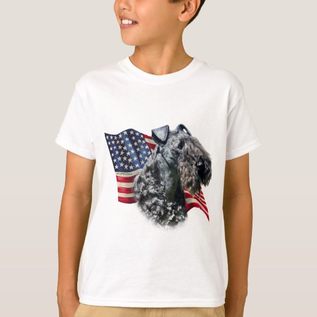 Kerry Blue Terrier Flag T-Shirt (Vorderseite)