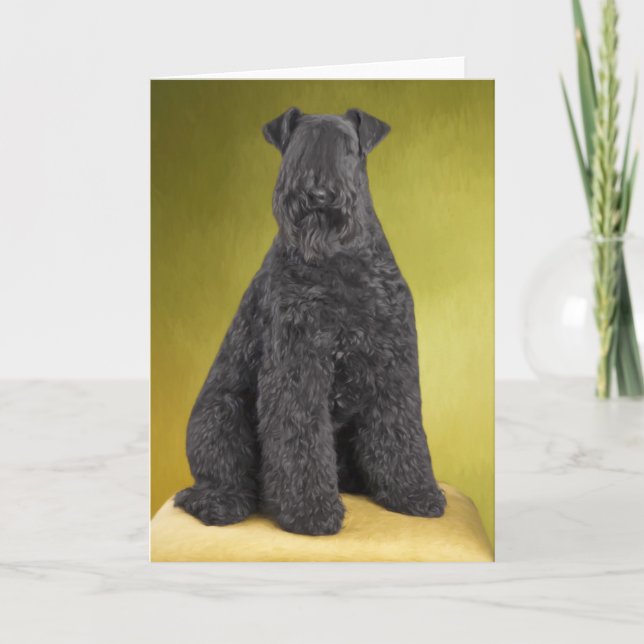 Kerry Blue Terrier Grußkarte Karte (Vorderseite)