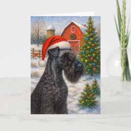Kerry Blue Terrier Holiday Card Feiertagskarte