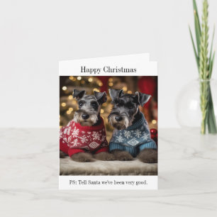 Kerry Blue Terrier in Christmas Jumpers Card Karte