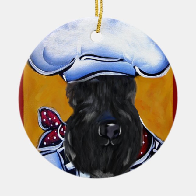 Kerry Blue Terrier Koch Keramikornament (Vorne)