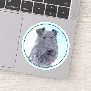 Kerry Blue Terrier Malerei Niedliche Original Dog Aufkleber