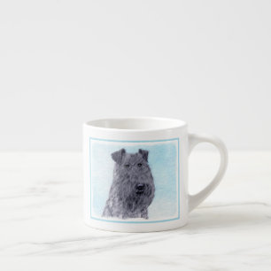 Kerry Blue Terrier Malerei Niedliche Original Dog  Espressotasse