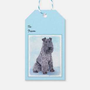 Kerry Blue Terrier Malerei Niedliche Original Dog Geschenkanhänger