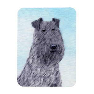 Kerry Blue Terrier Malerei Niedliche Original Dog Magnet
