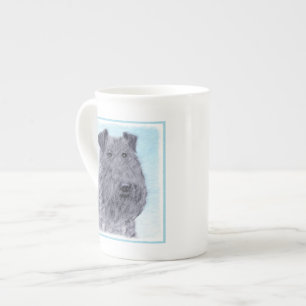 Kerry Blue Terrier Malerei Niedliche Original Dog Prozellantasse