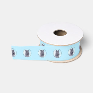 Kerry Blue Terrier Malerei Niedliche Original Dog Ripsband